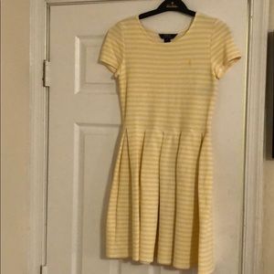 Girl’s yellow and white strip Ralph Lauren dress